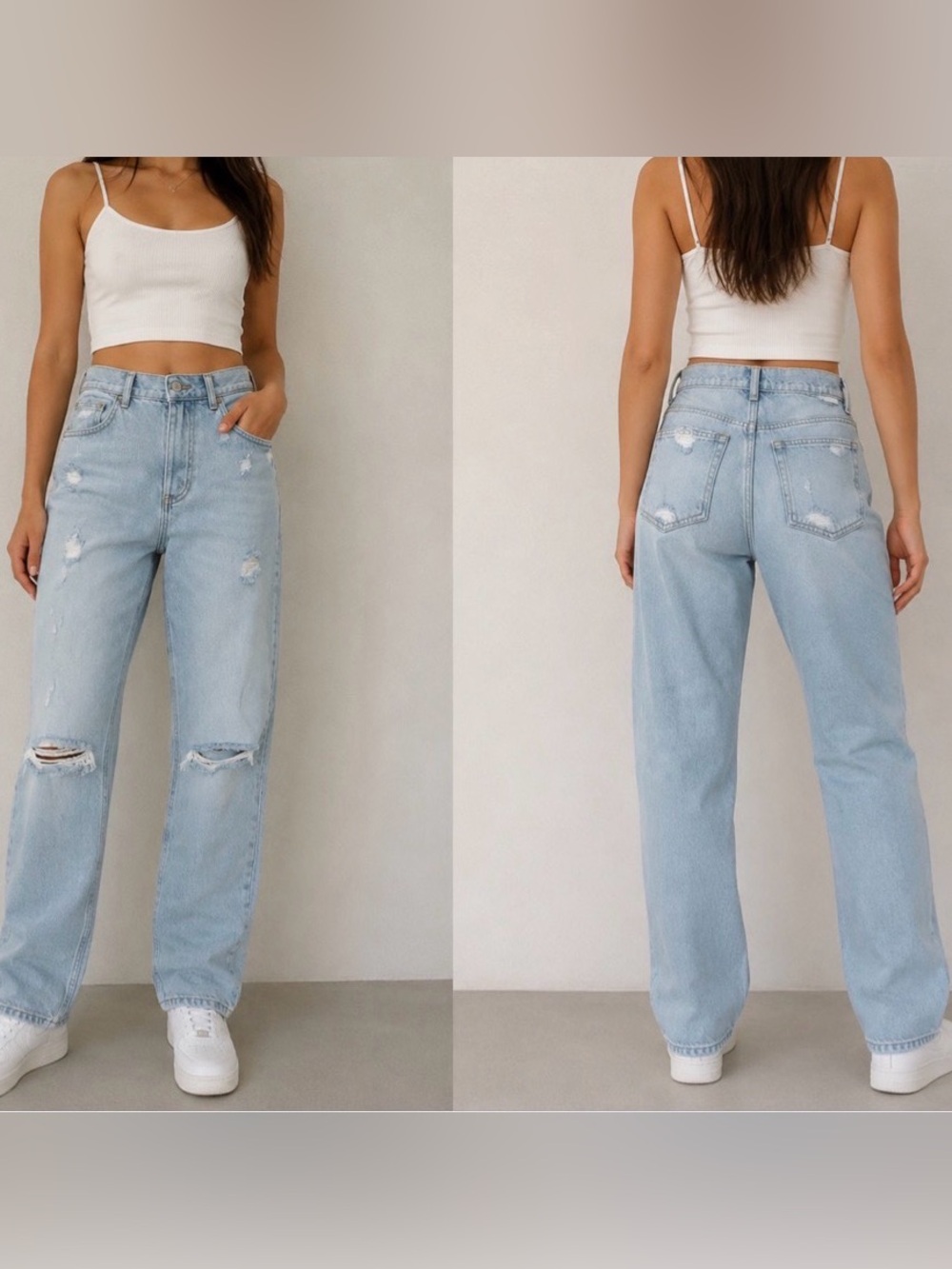 Boyish Jeans Womens 26 The Billy High Rise Skinny Distressed Button Fly Denim